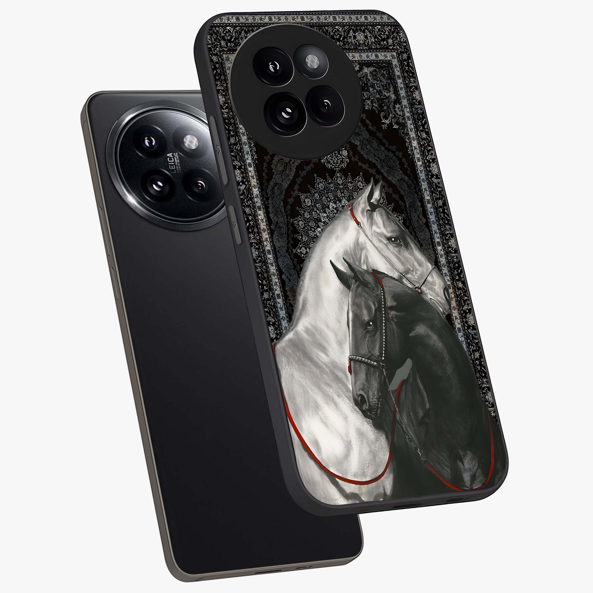 Majestic Ride Legacy Glass Case displayed in angled mockup highlighting sleek vehicle design with bold racing aesthetic.