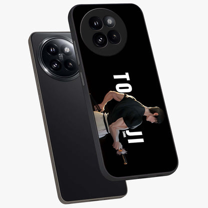 Midnight Blade Resolve Glass Case displayed in angled mockup highlighting powerful blade illustration with dramatic dark aesthetic.