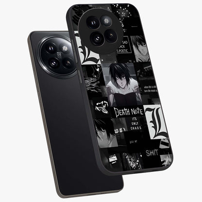 Midnight Chaos Mind Glass Case displayed in angled mockup highlighting chaotic artistic design with dramatic midnight aesthetic.