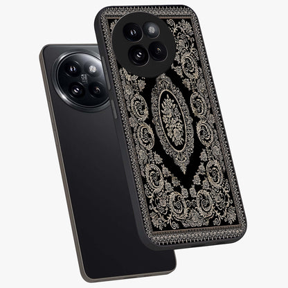 Noir Bloom Elegance Glass Case displayed in angled mockup highlighting refined flower design with stylish noir aesthetic.