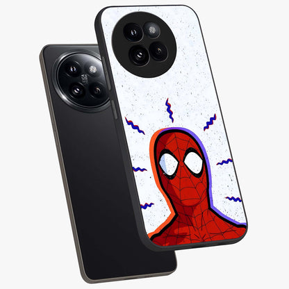Omg Spiderman Glass Case displayed in angled mockup highlighting dynamic hero illustration with action comic aesthetic.