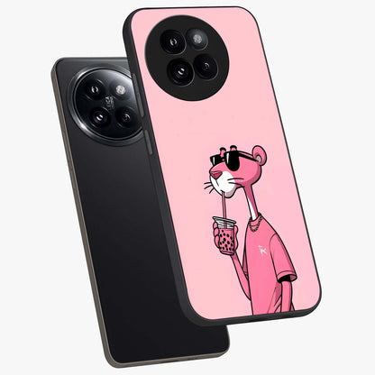 Pink Panther Glass Case displayed in angled mockup highlighting playful cartoon character design with vibrant pink aesthetic.