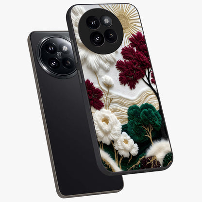 Radiant Bloom Elegance Glass Case displayed in angled mockup highlighting graceful floral design with radiant aesthetic style.