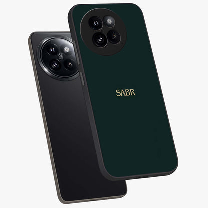 Sabr Minimal Patience Glass Case displayed in angled mockup highlighting simple inspirational design with clean aesthetic style.