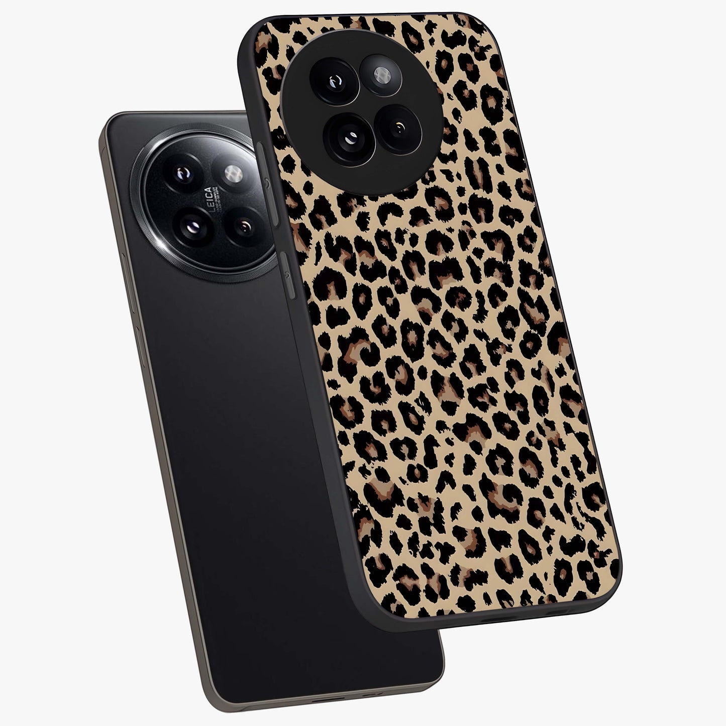 Savage Chic Pattern Glass Case displayed in angled mockup highlighting bold fashion inspired design with chic aesthetic.