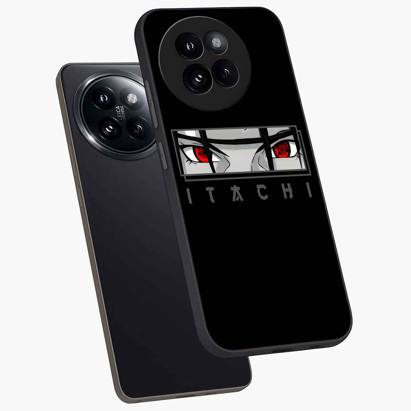 Scarlet Gaze Dominance Glass Case displayed in angled mockup highlighting intense visual design with bold scarlet aesthetic.