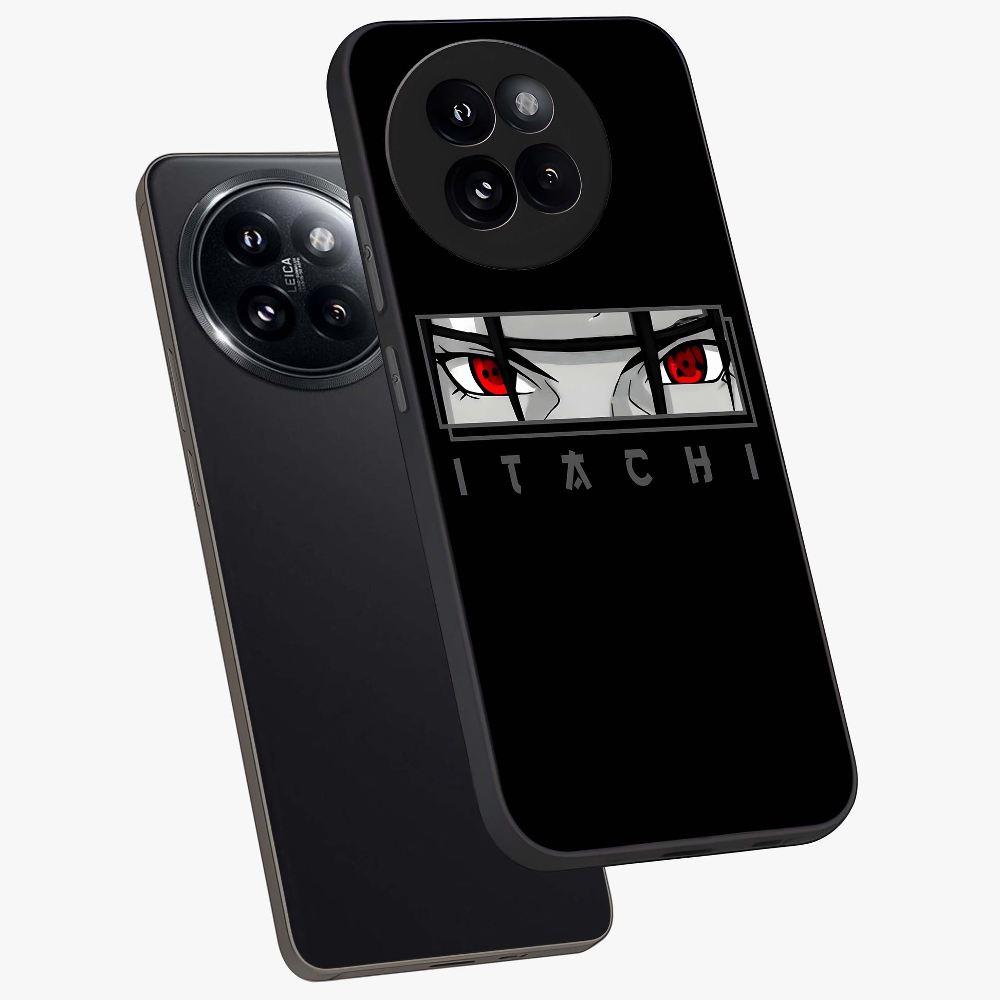Scarlet Gaze Dominance Glass Case displayed in angled mockup highlighting intense visual design with bold scarlet aesthetic.