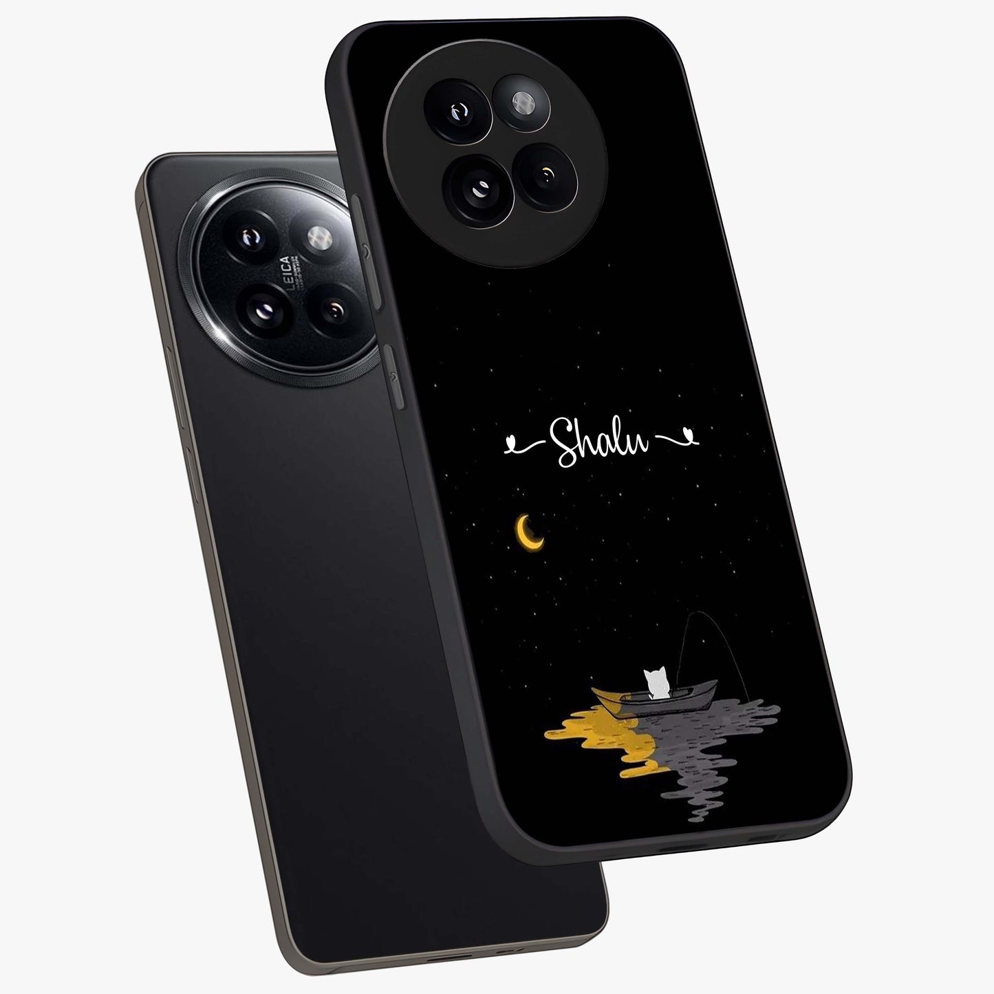 Silent Night Row Glass Case displayed in angled mockup highlighting peaceful evening design with dreamy night aesthetic.