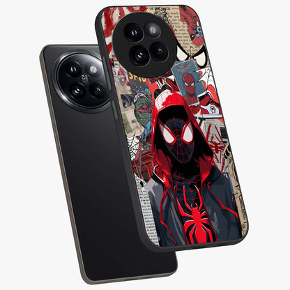 Spider Collage Street Glass Case displayed in angled mockup highlighting dynamic street style collage design with comic aesthetic.