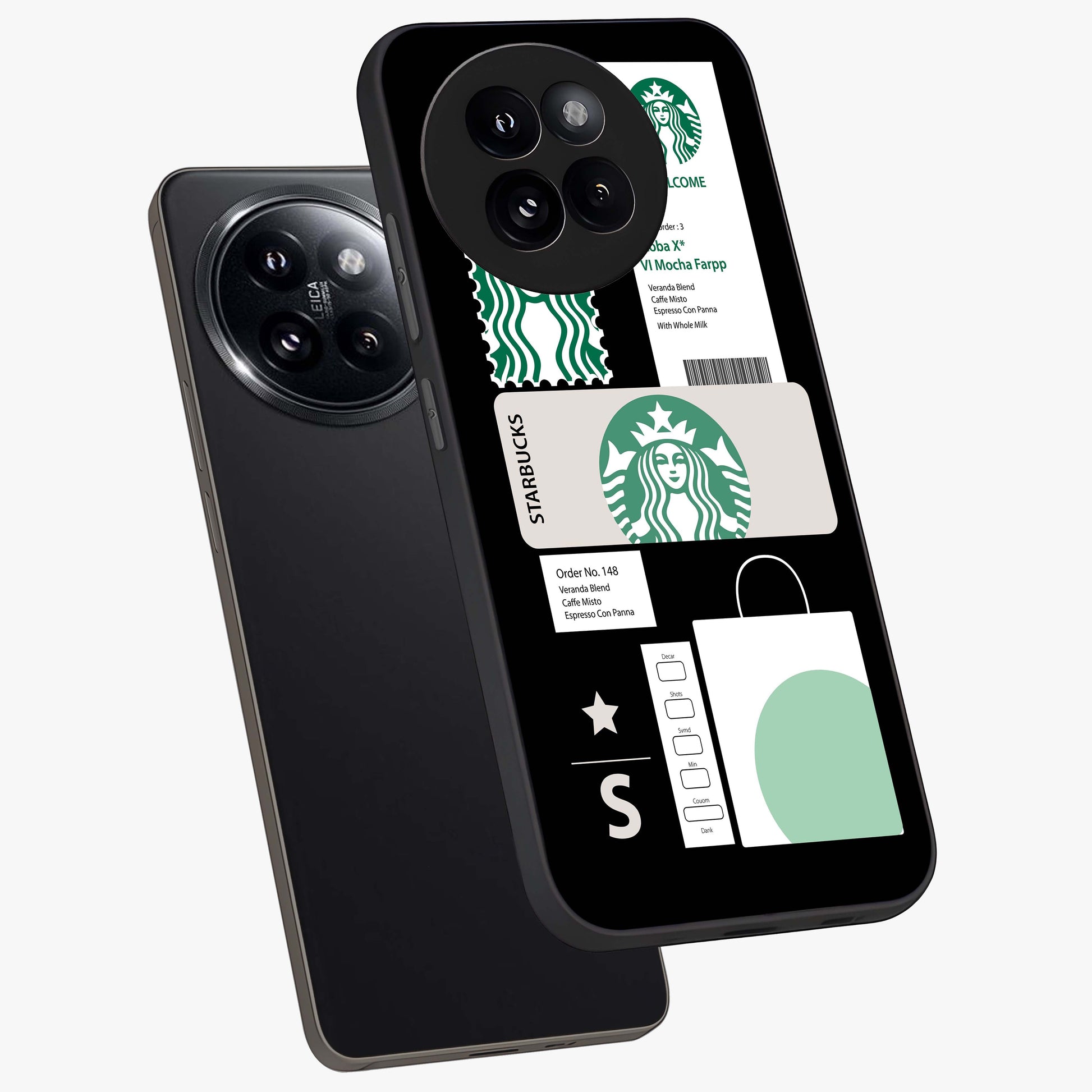 Starbucks Mocha Glass Case displayed in angled mockup highlighting stylish mocha themed design with cozy café aesthetic.