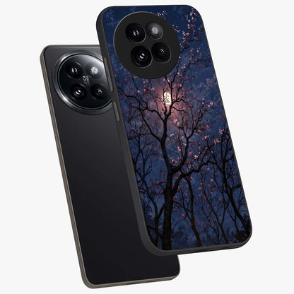 Twilight Sakura Serenade Glass Case displayed in angled mockup highlighting delicate sakura flower design with dreamy aesthetic.