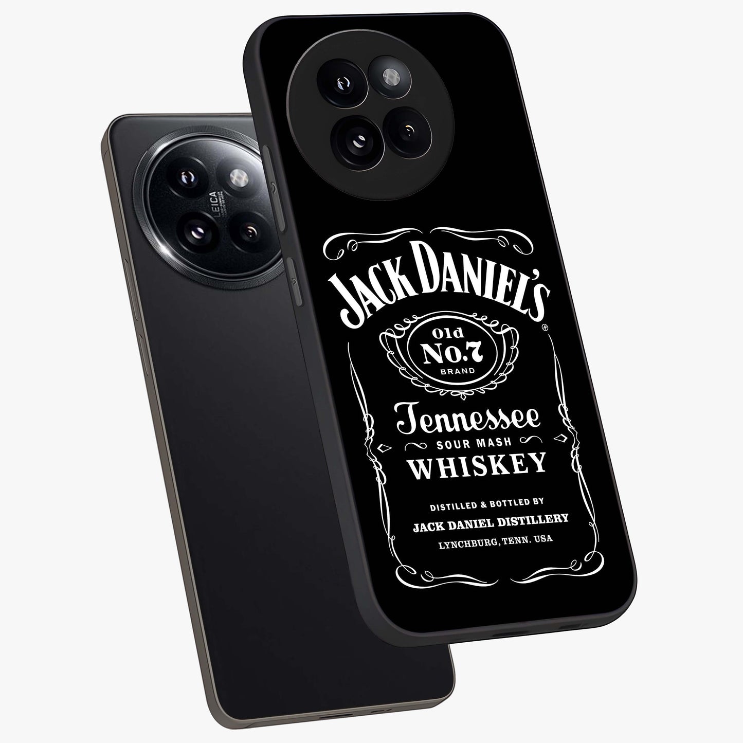 Vintage Whiskey Heritage Glass Case displayed in angled mockup highlighting retro beverage themed design with heritage aesthetic.