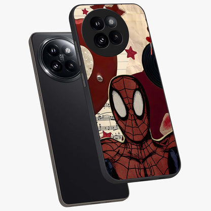 Web Warrior Vibes Glass Case displayed in angled mockup highlighting dynamic web design with comic style aesthetic.