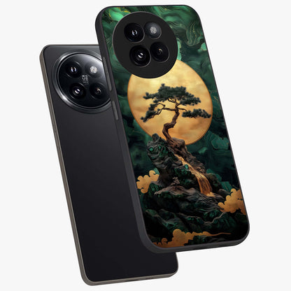 Zen Moon Rise Glass Case displayed in angled mockup highlighting peaceful lunar design with zen aesthetic style.