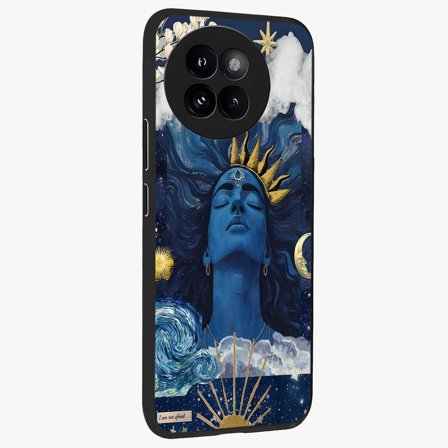 Aesthetic Lord Shiva Glass Case upright view showcasing powerful Lord Shiva artwork with devotional theme.