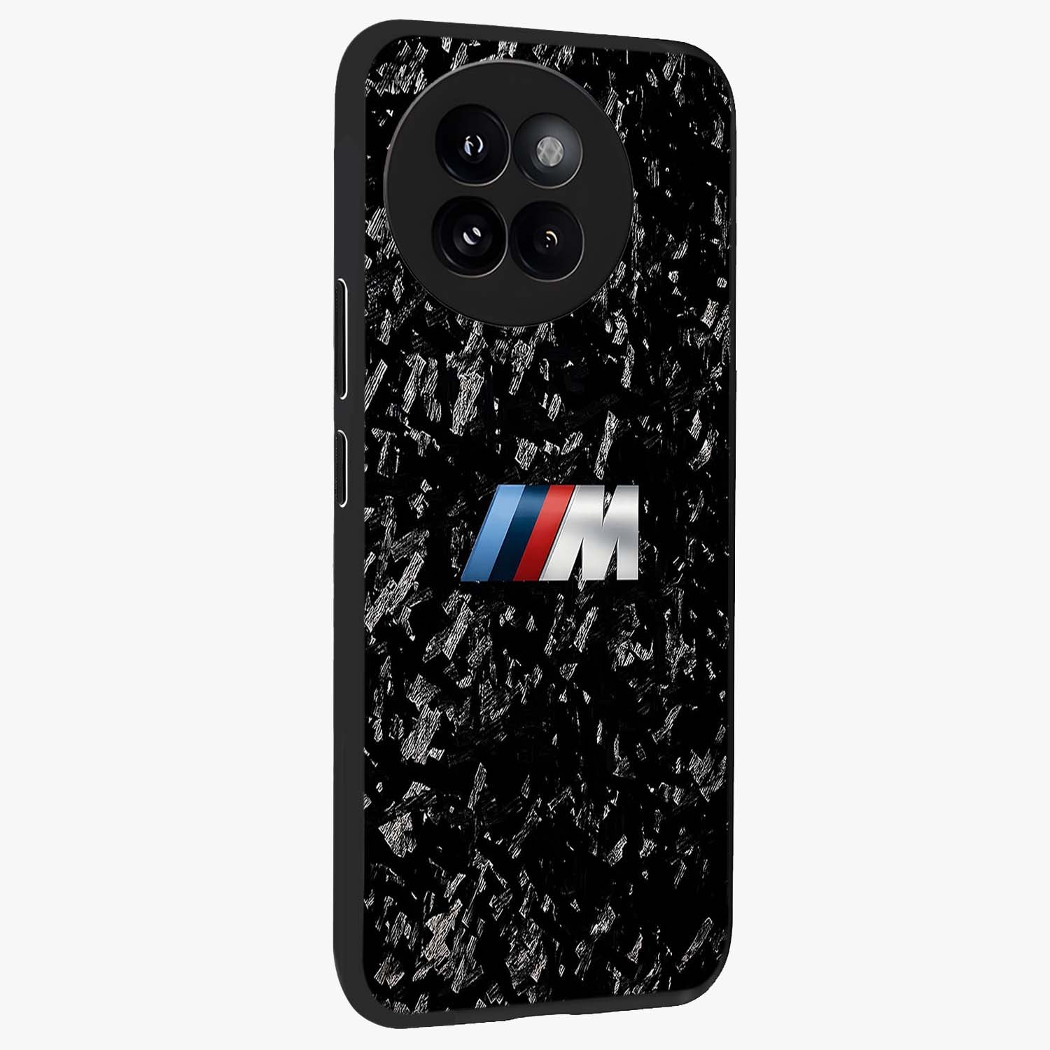 Carbon Speed Mark Glass Case upright view showcasing modern carbon speed graphic with bold automotive theme.