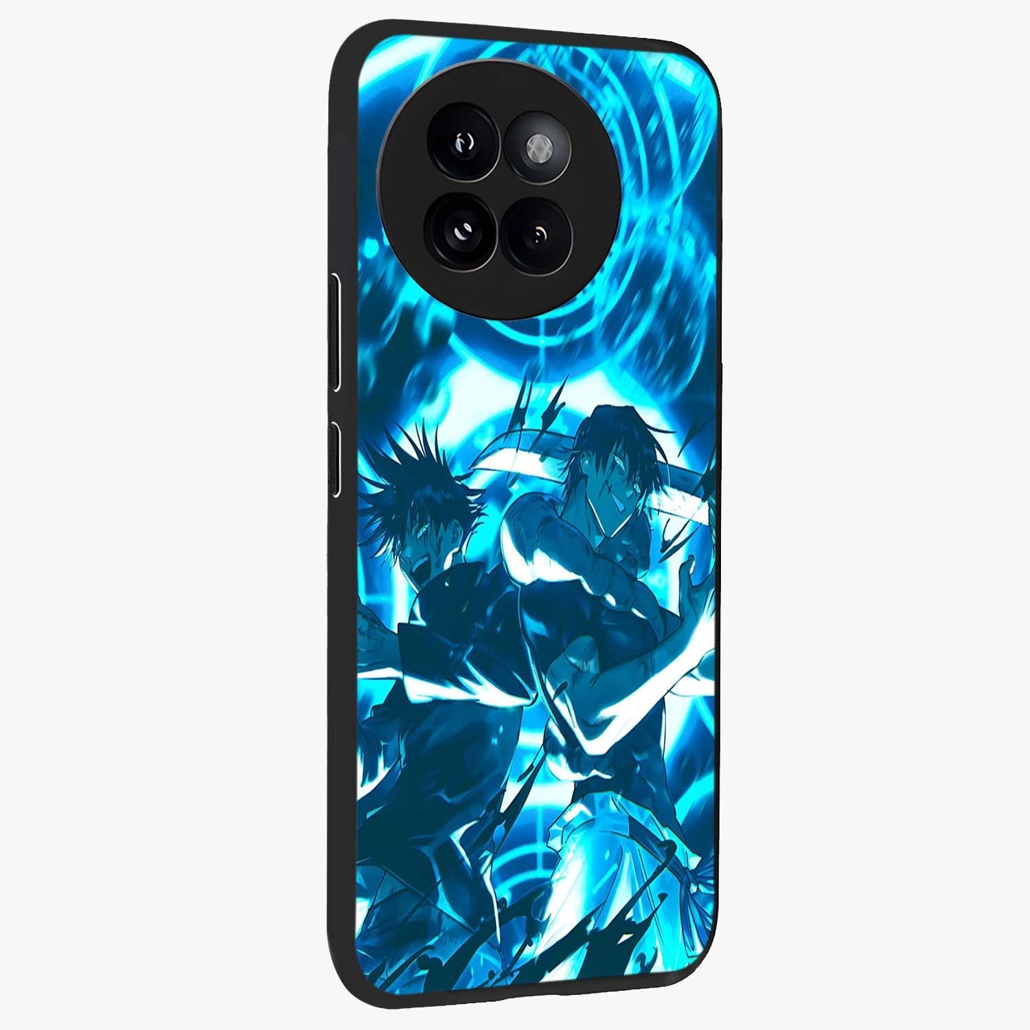 Cursed Energy Clash Glass Case upright view showcasing dramatic clash artwork with bold supernatural theme.