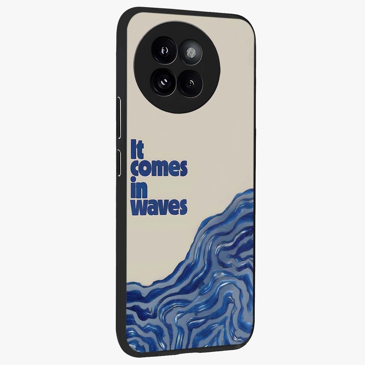 Itachi Sharingan Glass Case upright view showcasing intense anime eye artwork with bold character theme.