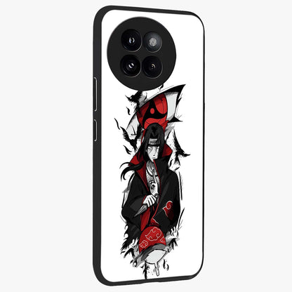 Itachi Limited Edition Naruto Anime Glass Case upright view showcasing intense anime artwork with powerful character theme.