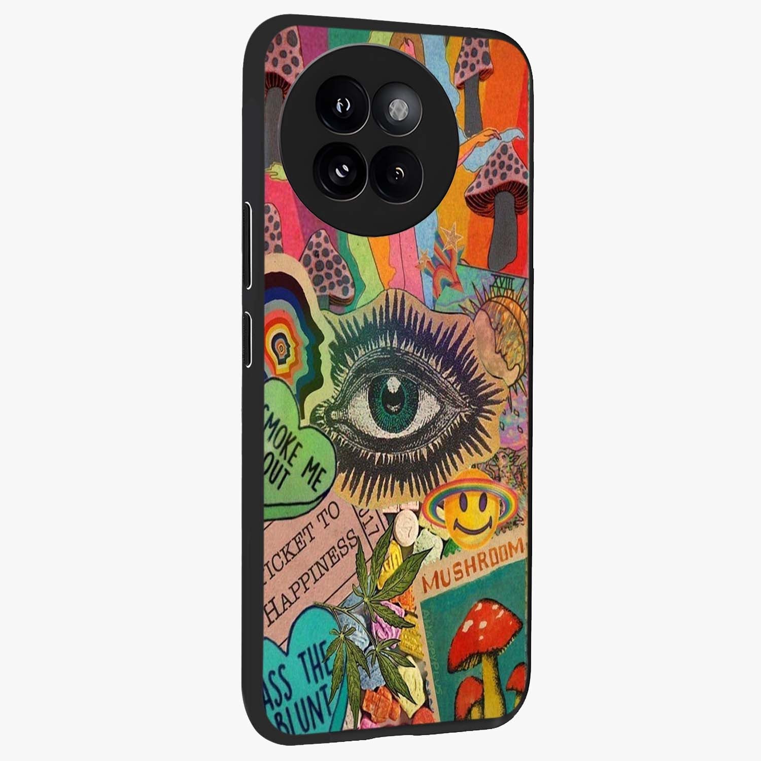 Mystic Eye Wonderland Glass Case upright view showcasing symbolic eye artwork with mysterious fantasy theme.