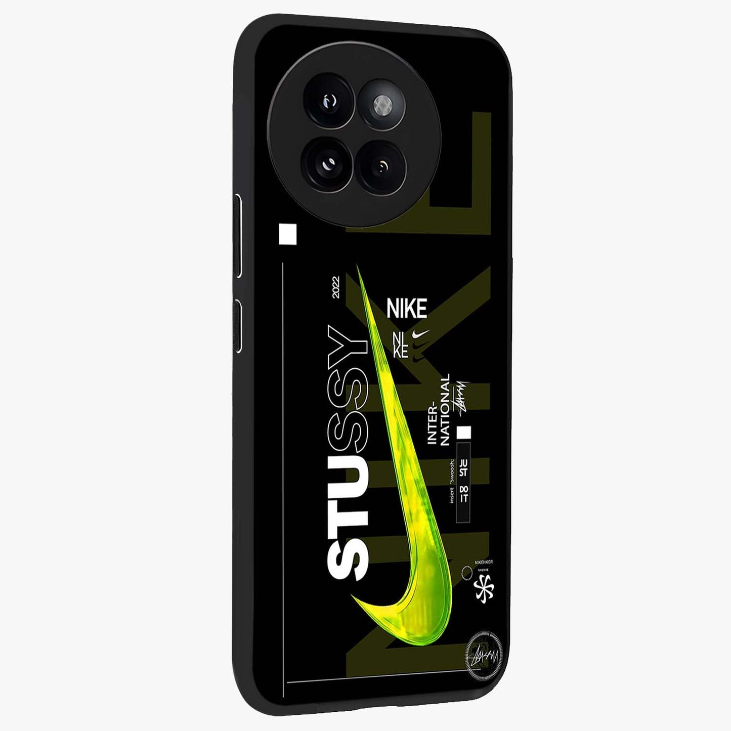 Neon Street Edition Glass Case upright view showcasing colorful neon artwork with modern street culture theme.