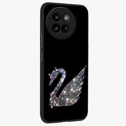 Starlit Swan Grace Glass Case upright view showcasing beautiful swan artwork with peaceful night themed design.