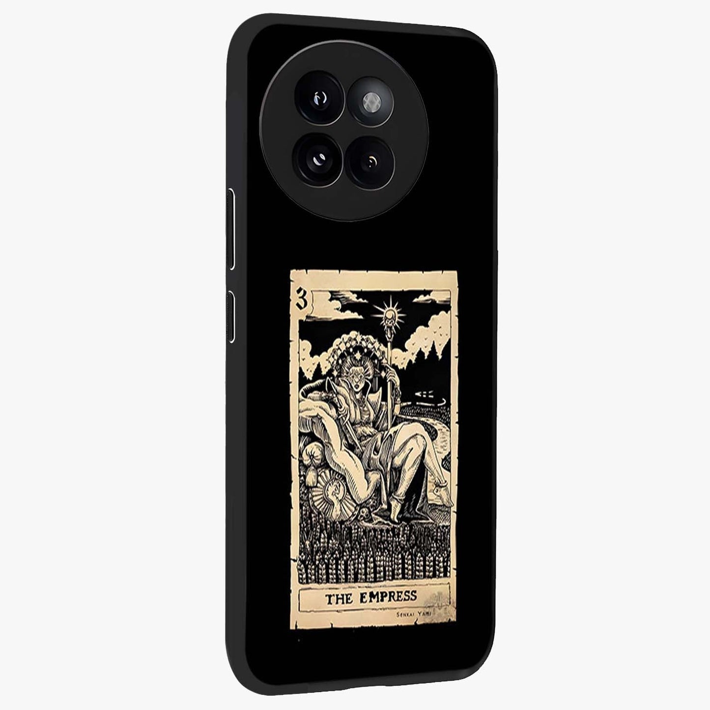 The Empress Glass Case upright view showcasing powerful empress themed artwork with luxurious artistic theme.