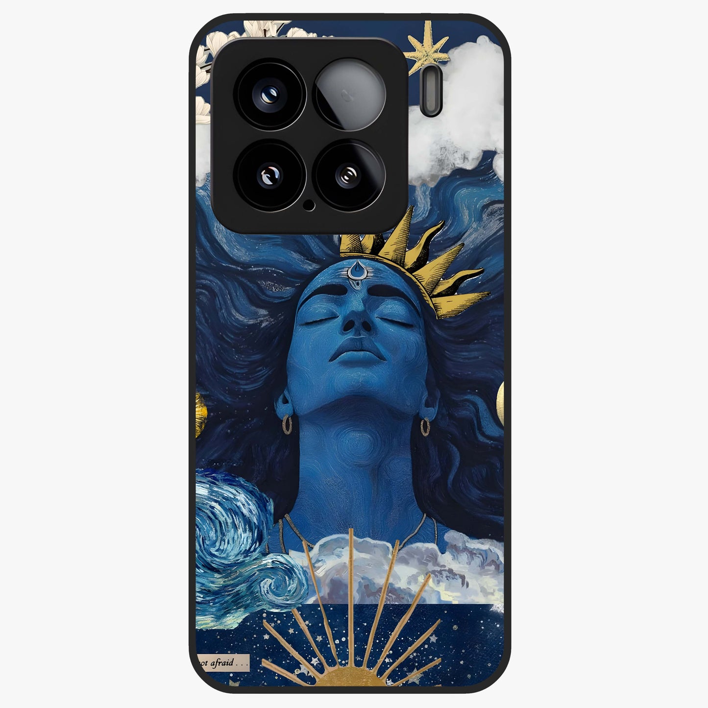 Aesthetic Lord Shiva Glass Case showing flat back view with divine Shiva artwork and glossy glass finish.