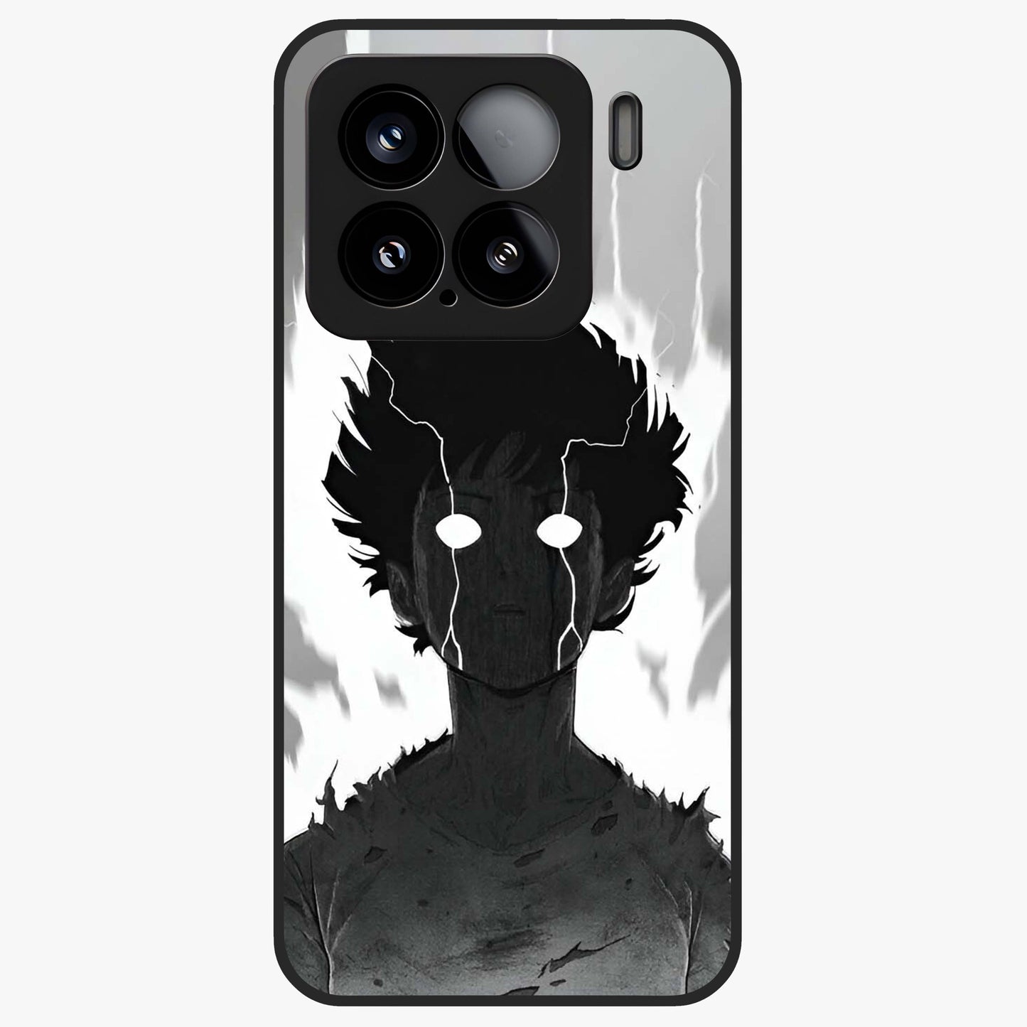 Awakened Inner Rage Glass Case showing flat back view with intense artistic artwork and glossy glass finish.