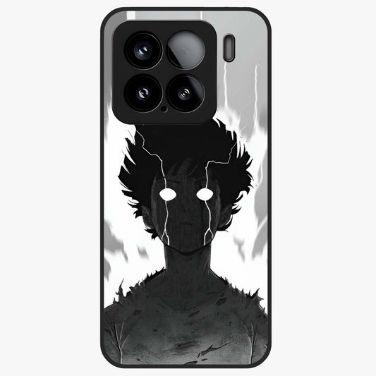 Awakened Inner Rage Glass Case showing flat back view with intense artistic artwork and glossy glass finish.