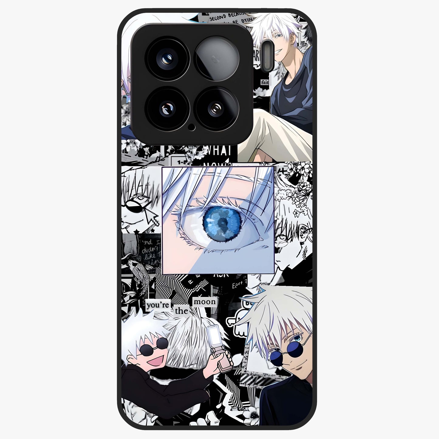 Infinity Sorcerer Chaos Glass Case showing flat back view with mystical sorcerer themed artwork and glossy glass finish.
