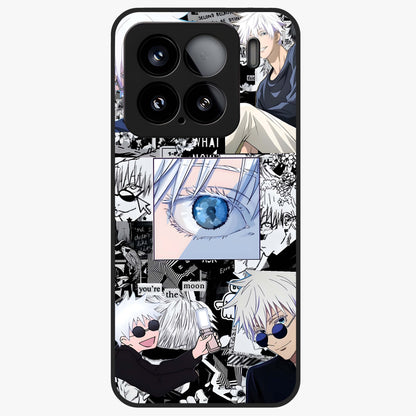 Infinity Sorcerer Chaos Glass Case showing flat back view with mystical sorcerer themed artwork and glossy glass finish.
