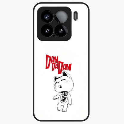 Playful Spirit Charm Glass Case showing flat back view with cheerful charm themed artwork and glossy glass finish.