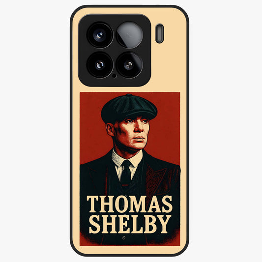 Vintage Mafia Authority Glass Case showing flat back view with bold vintage mafia inspired artwork and glossy glass finish.