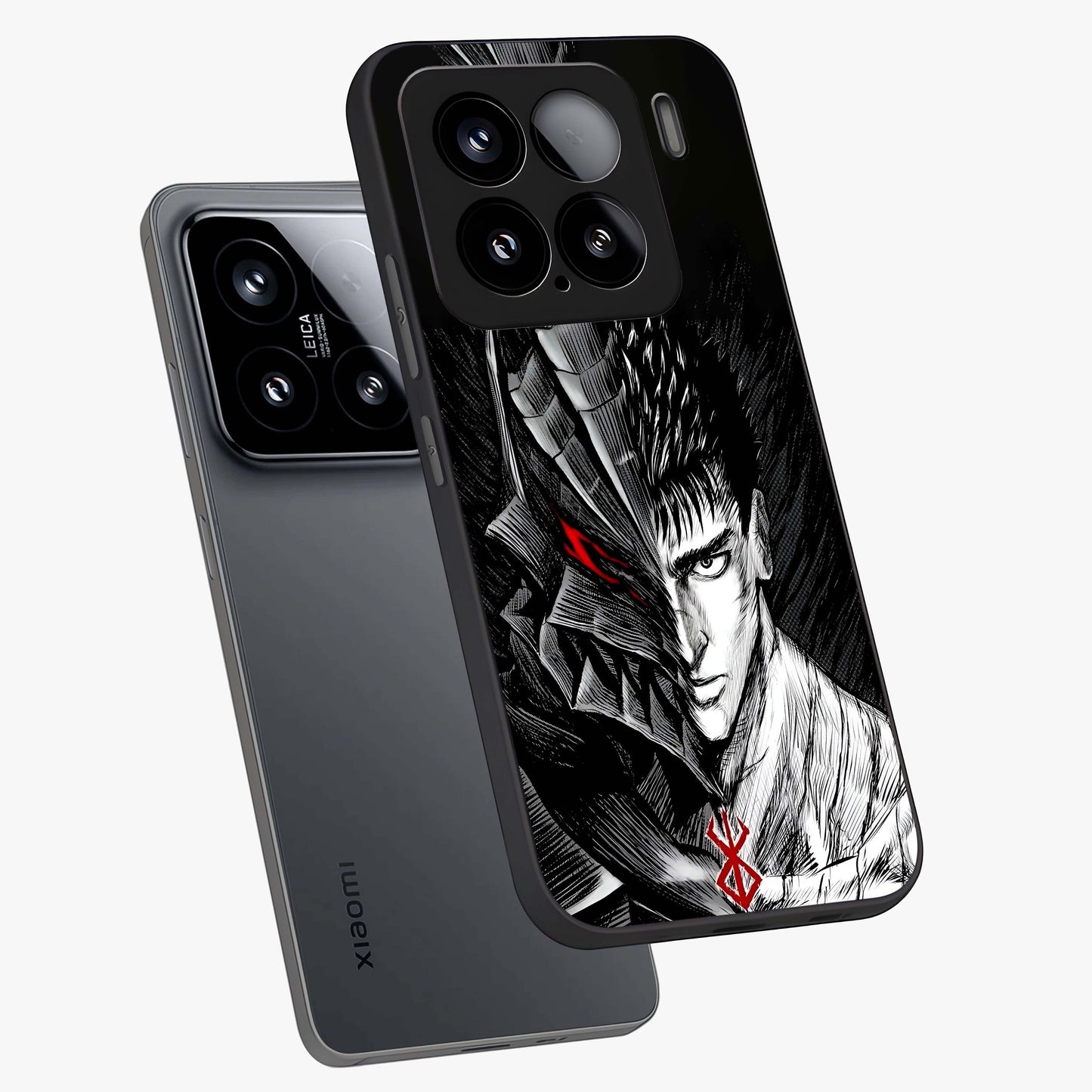 Berserker Blood Oath Glass Case displayed in angled mockup highlighting dark fantasy graphic design and powerful theme.