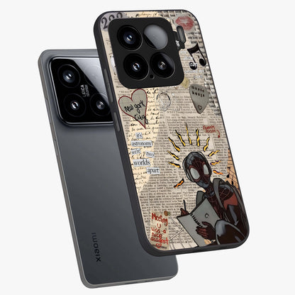 City Dream Sketch Glass Case displayed in angled mockup highlighting minimal city illustration with aesthetic sketch style.