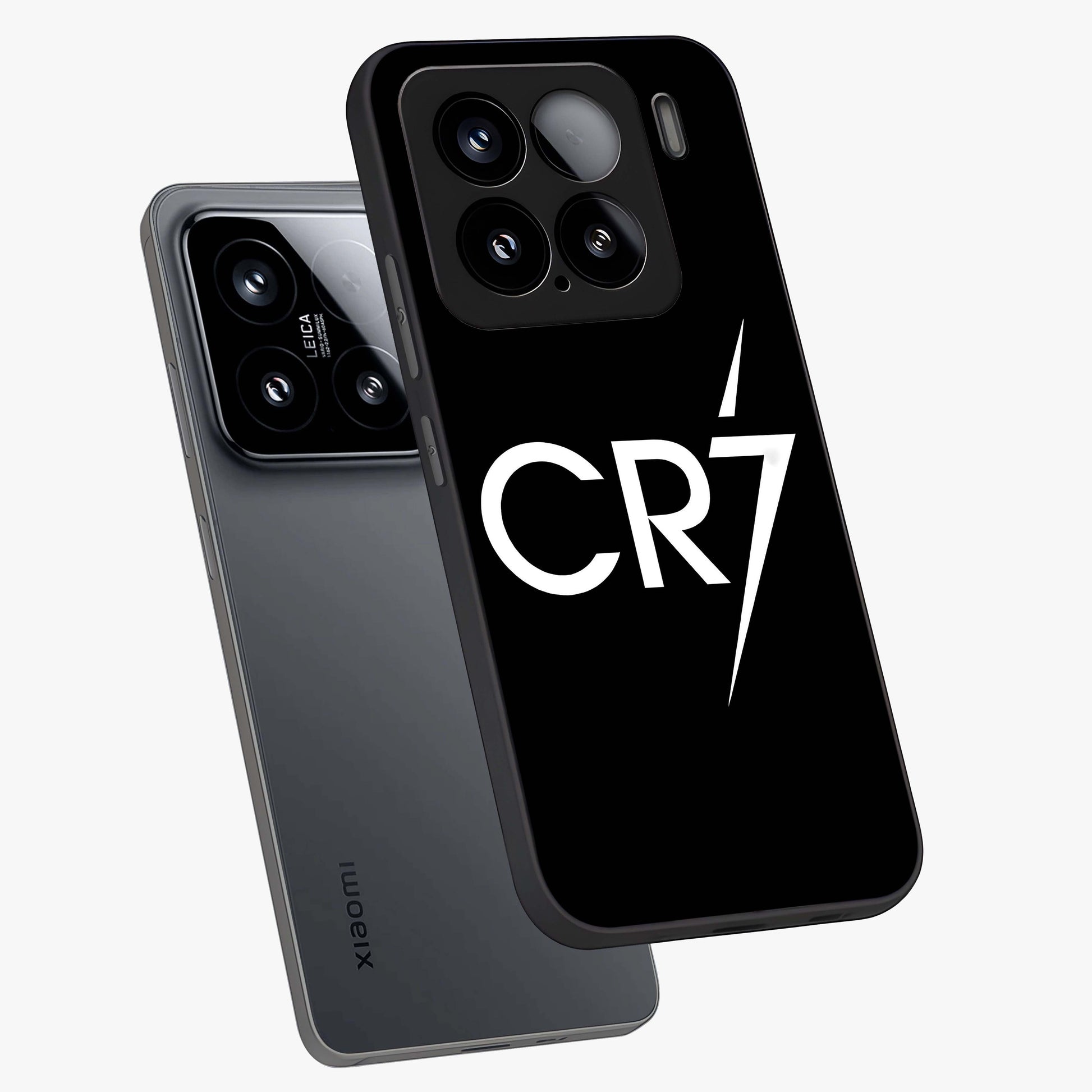 Cr7 Elite Strike Glass Case displayed in angled mockup highlighting powerful sports graphic with bold athletic theme.