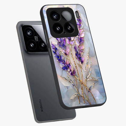 Lavender Dream Glow Glass Case displayed in angled mockup highlighting dreamy purple glow design with soft artistic style.