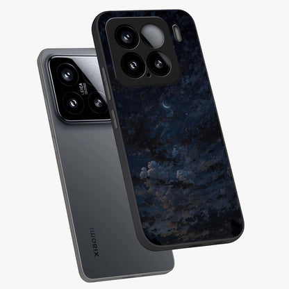 Lunar Veil Silence Glass Case displayed in angled mockup highlighting soft lunar design with peaceful celestial aesthetic.