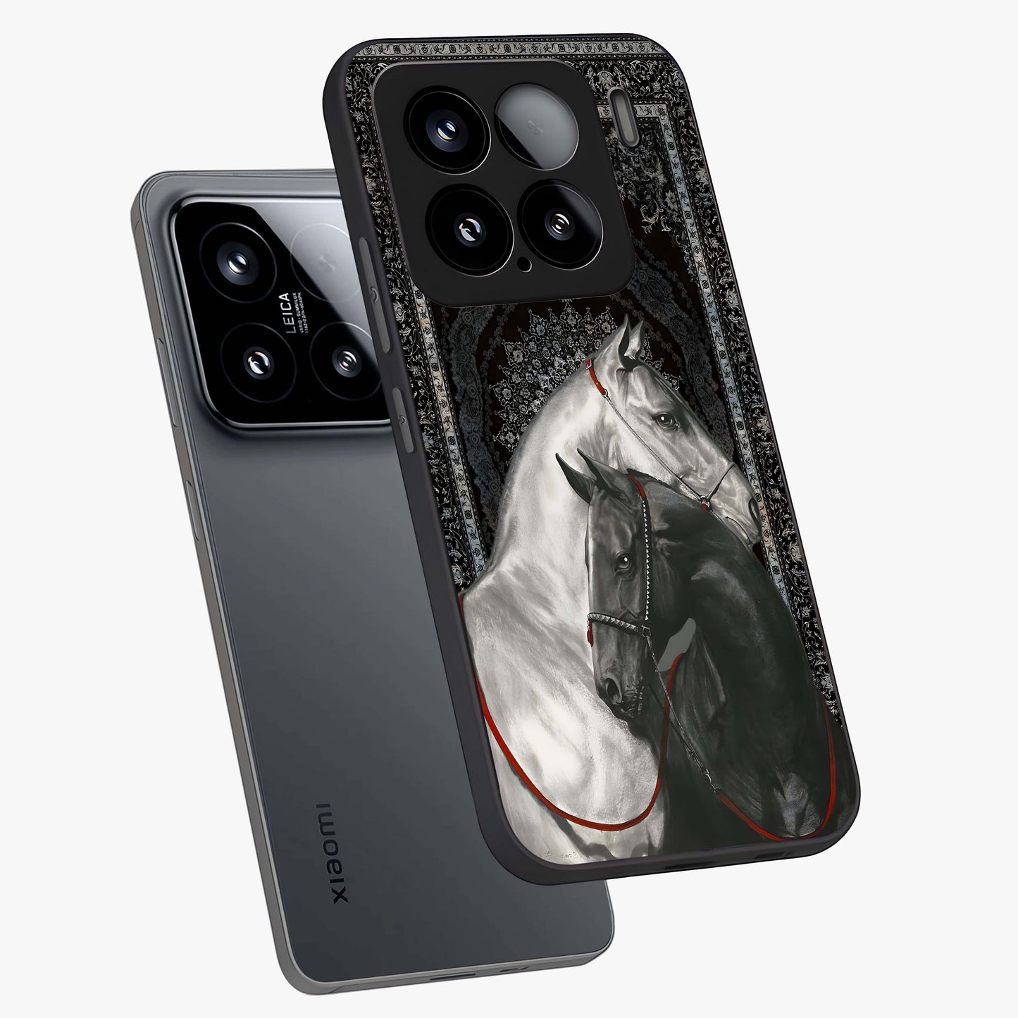 Majestic Ride Legacy Glass Case displayed in angled mockup highlighting sleek vehicle design with bold racing aesthetic.