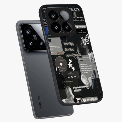 Midnight Love Echo Glass Case displayed in angled mockup highlighting elegant love inspired design with deep aesthetic style.