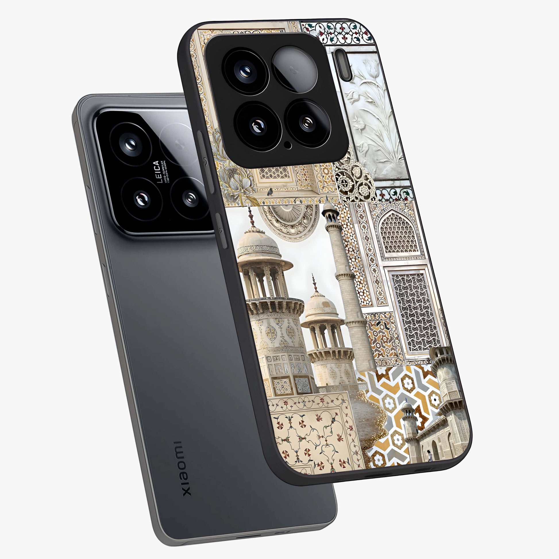 Mughal Marble Legacy Glass Case displayed in angled mockup highlighting elegant heritage marble artwork with royal aesthetic.