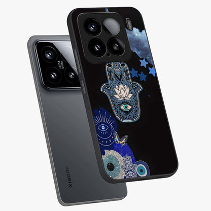 Mystic Hand Aura Glass Case displayed in angled mockup highlighting magical aura design with spiritual aesthetic style.