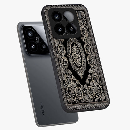 Noir Bloom Elegance Glass Case displayed in angled mockup highlighting refined flower design with stylish noir aesthetic.