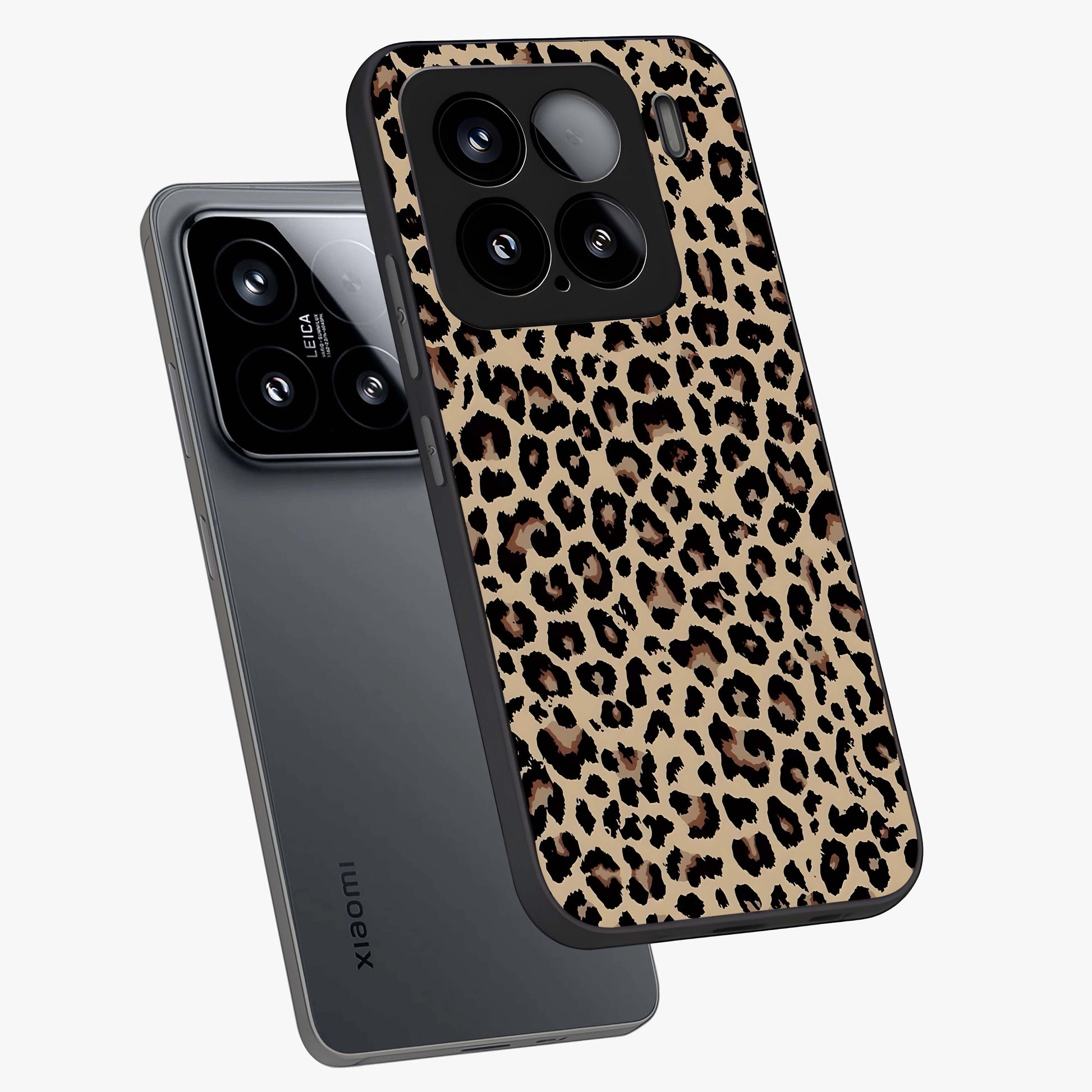 Savage Chic Pattern Glass Case displayed in angled mockup highlighting bold fashion inspired design with chic aesthetic.