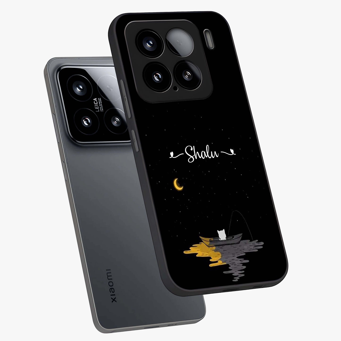 Silent Night Row Glass Case displayed in angled mockup highlighting peaceful evening design with dreamy night aesthetic.