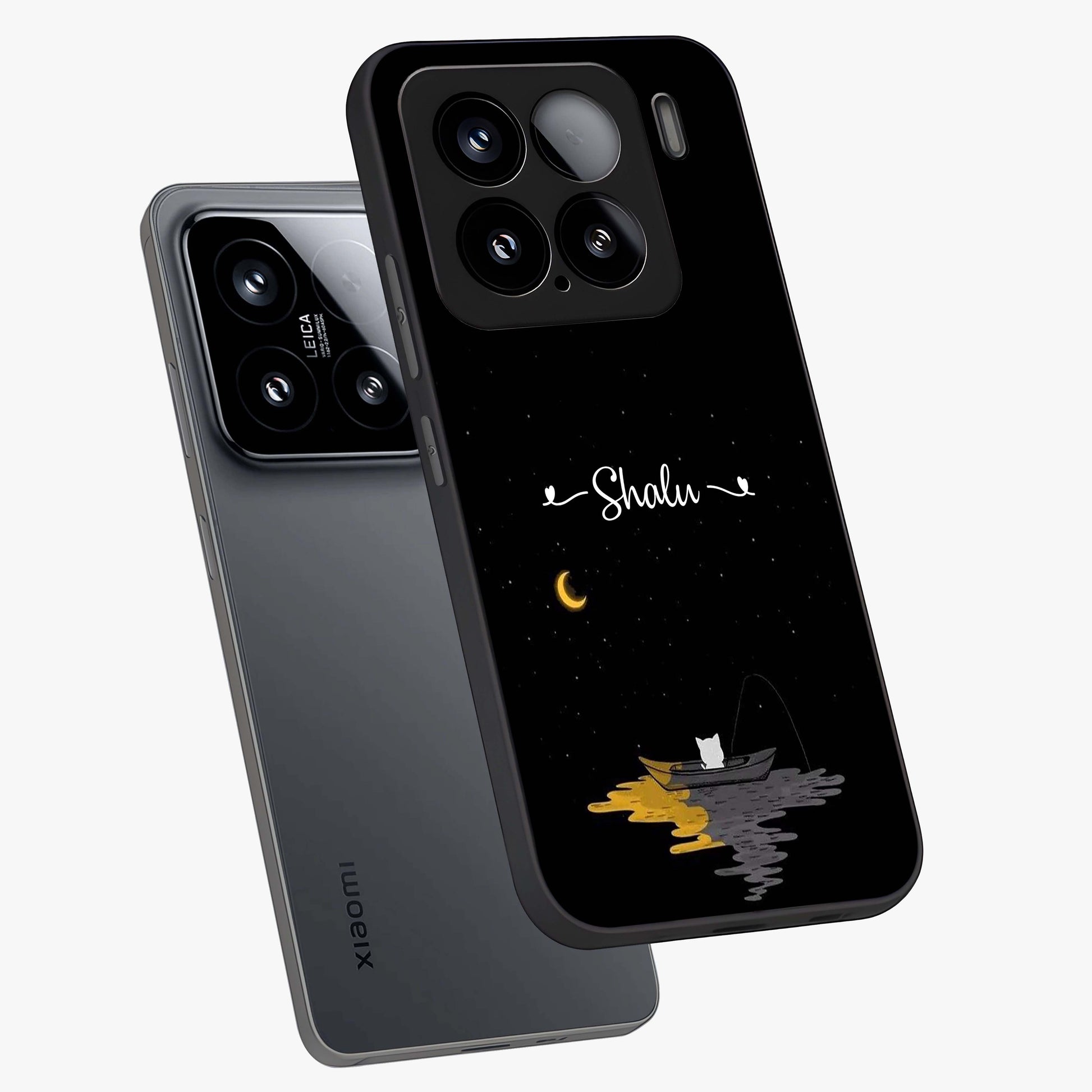 Silent Night Row Glass Case displayed in angled mockup highlighting peaceful evening design with dreamy night aesthetic.