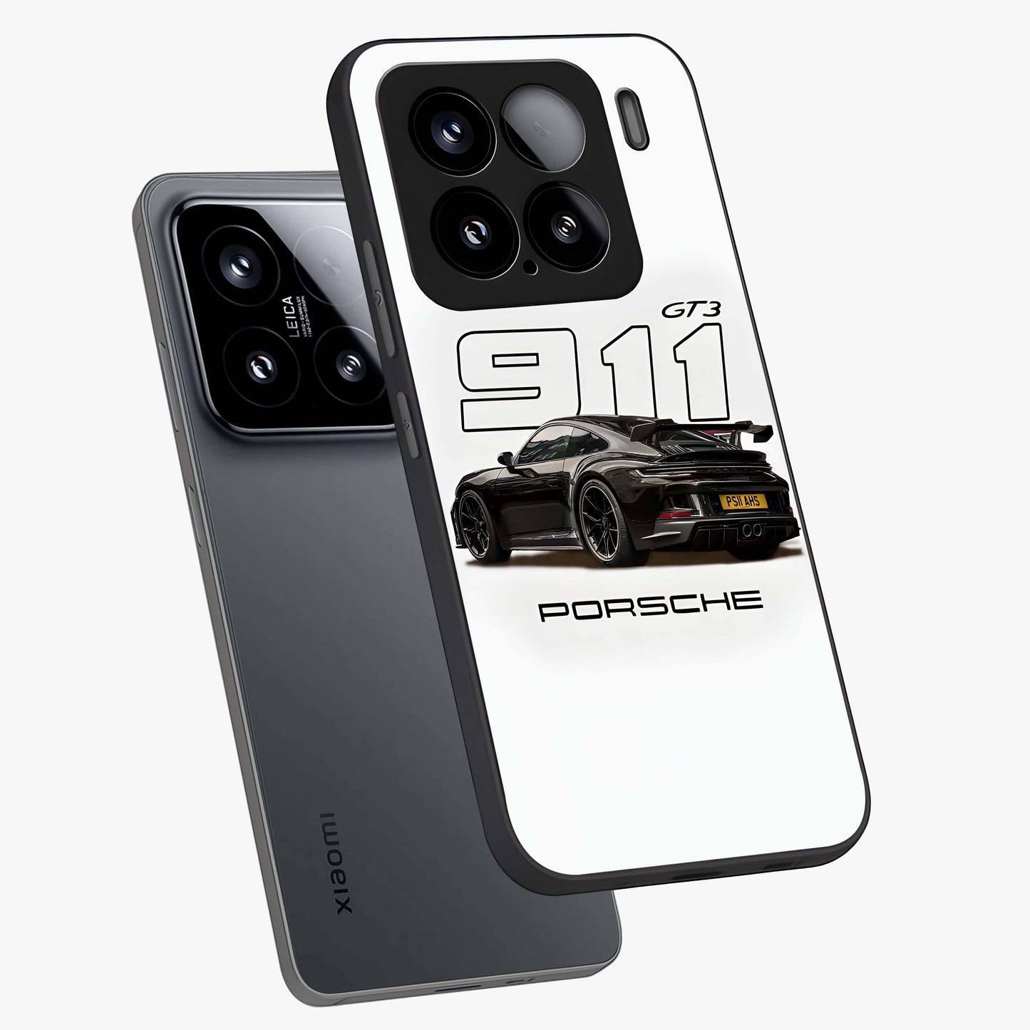 Turbo Legacy Icon Glass Case displayed in angled mockup highlighting dynamic automotive design with performance aesthetic.