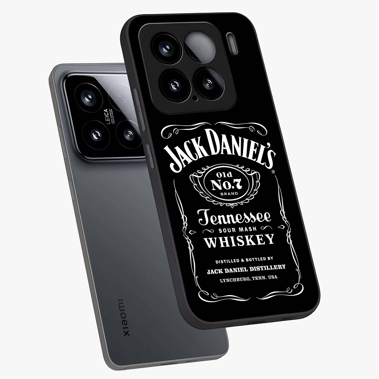 Vintage Whiskey Heritage Glass Case displayed in angled mockup highlighting retro beverage themed design with heritage aesthetic.