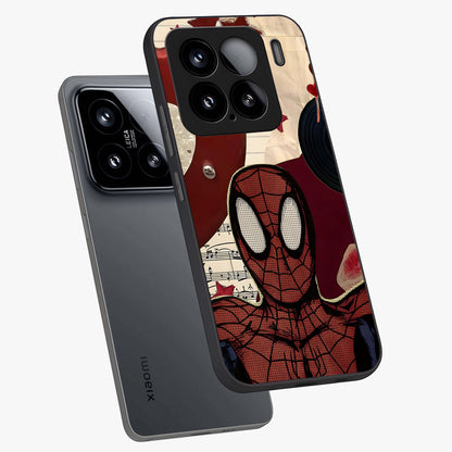 Web Warrior Vibes Glass Case displayed in angled mockup highlighting dynamic web design with comic style aesthetic.